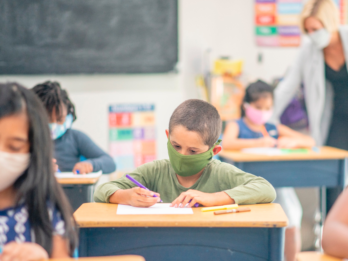 Why is air filtration important in schools?