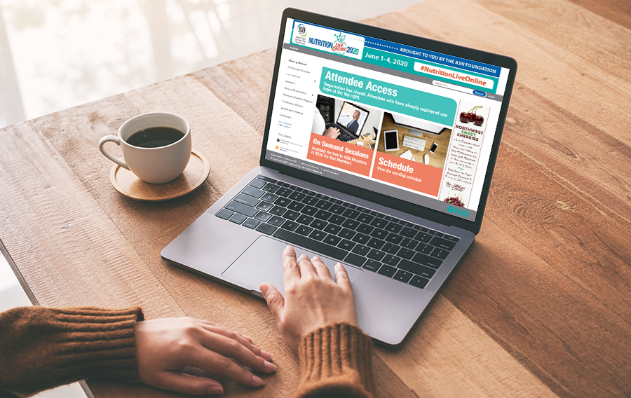 A user explores the award-winning eventScribe Live platform built for ASN's Annual Conference.