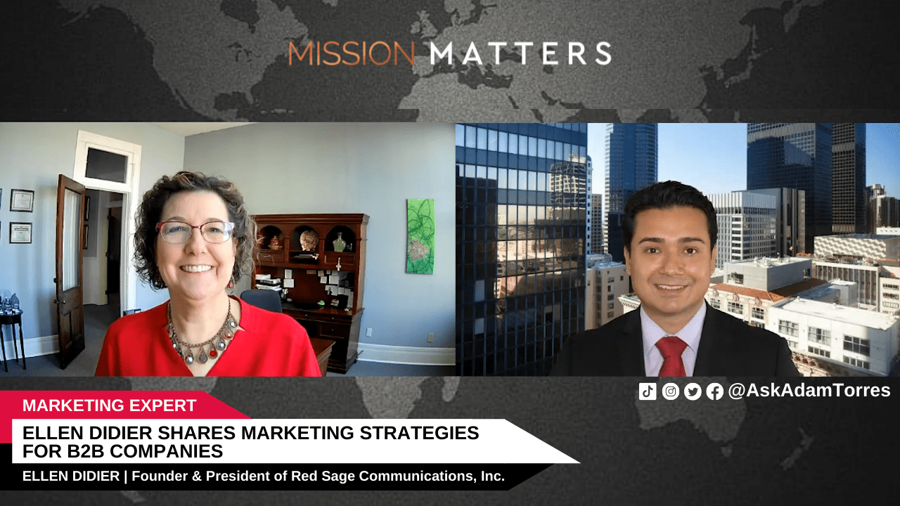 Ellen Didier was interviewed by Adam Torres on Mission Matters Marketing Podcast.