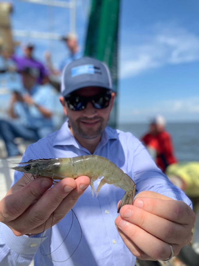 Albertsons Companies Director of Seafood Anthony Snow spent time shrimp fishing with Paul Piazza and Son, Inc., and visited their processing facility as part of the grocer's supplier review process to strengthen traceability of seafood products and decrease environmental impacts of fishing and farming operations.