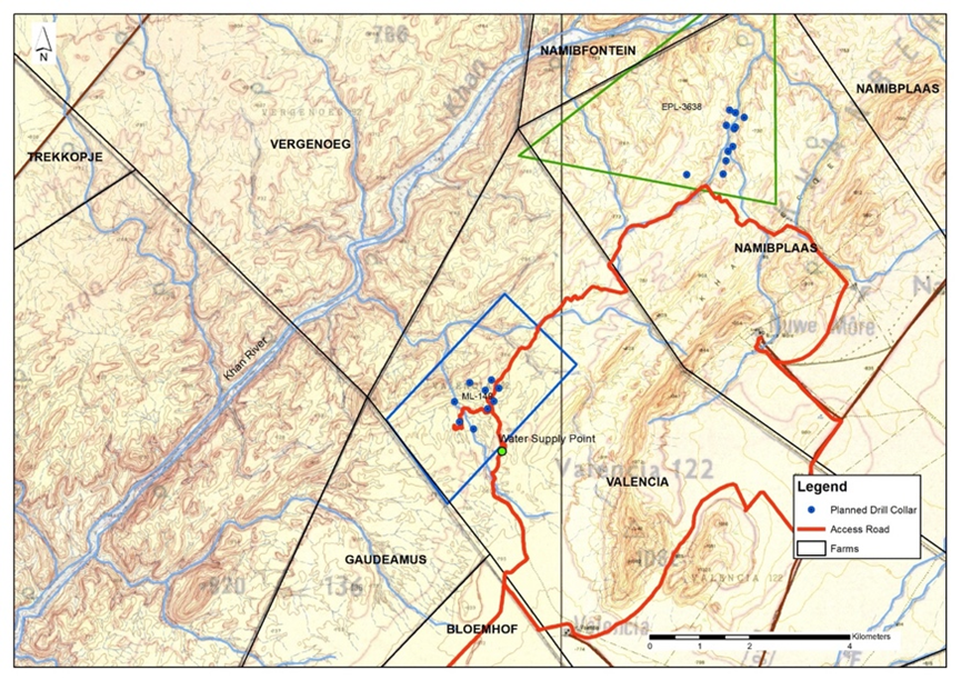 Overview map Norasa 2023 drill campaign