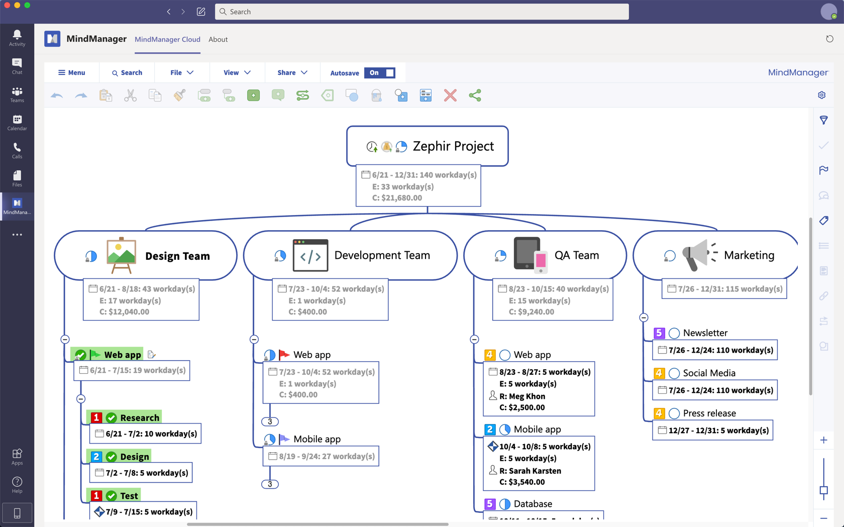 MindManager for Microsoft Teams