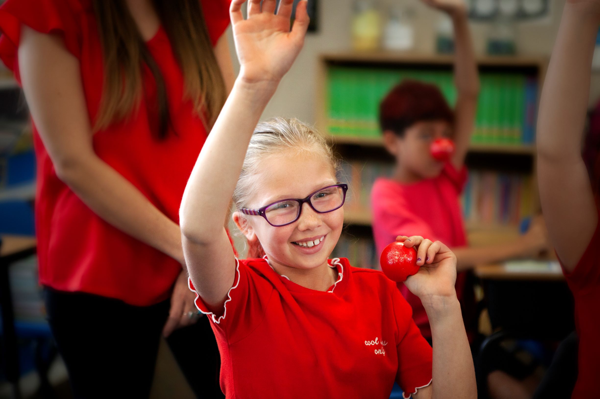 To date, an estimated 160,000 teachers have used the Red Nose Day in School materials in classrooms, reaching more than 4 million students across the country.