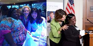 Left: DeOndra Dixon, Dr. Diana Bianchi & Michelle Sie Whitten; Right: DeOndra Dixon & Congresswoman Cathy McMorris Rogers