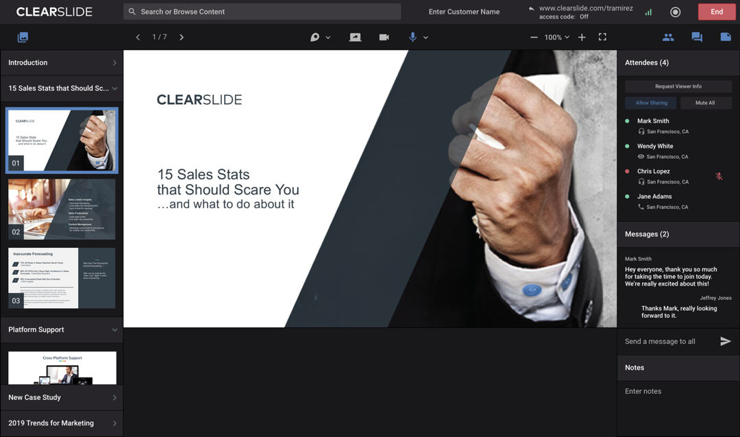 ClearSlide ScreenShot