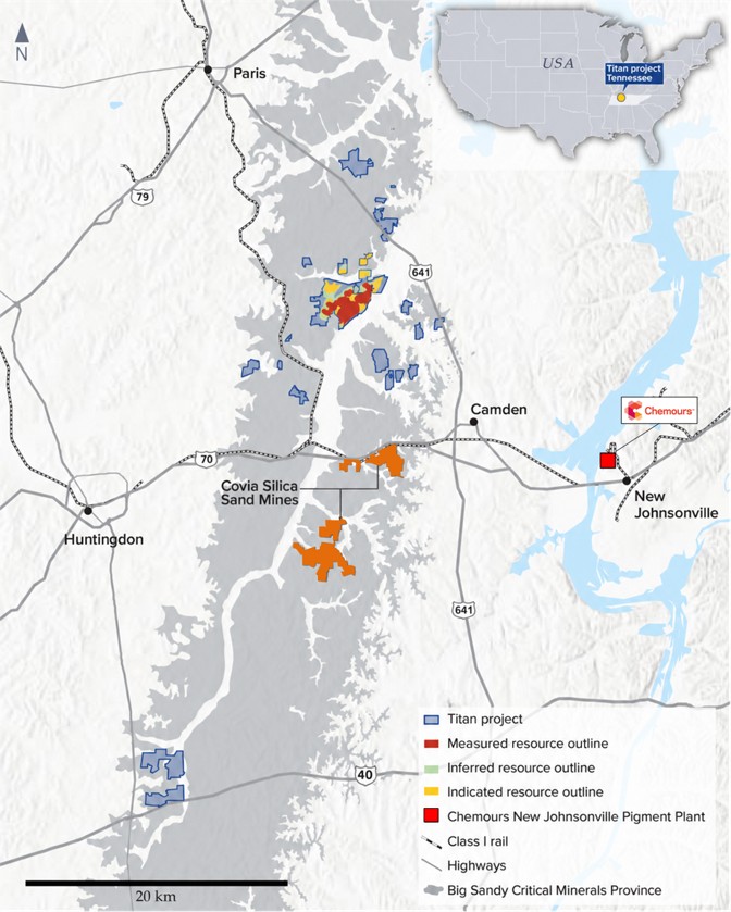 IperionX’s position within the Big Sandy Critical Minerals Province.