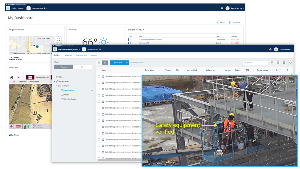 EarthCam Autodesk Construction Cloud Integration