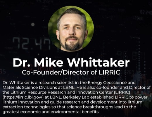 Dr. Michael Whittaker, Berkeley Lab