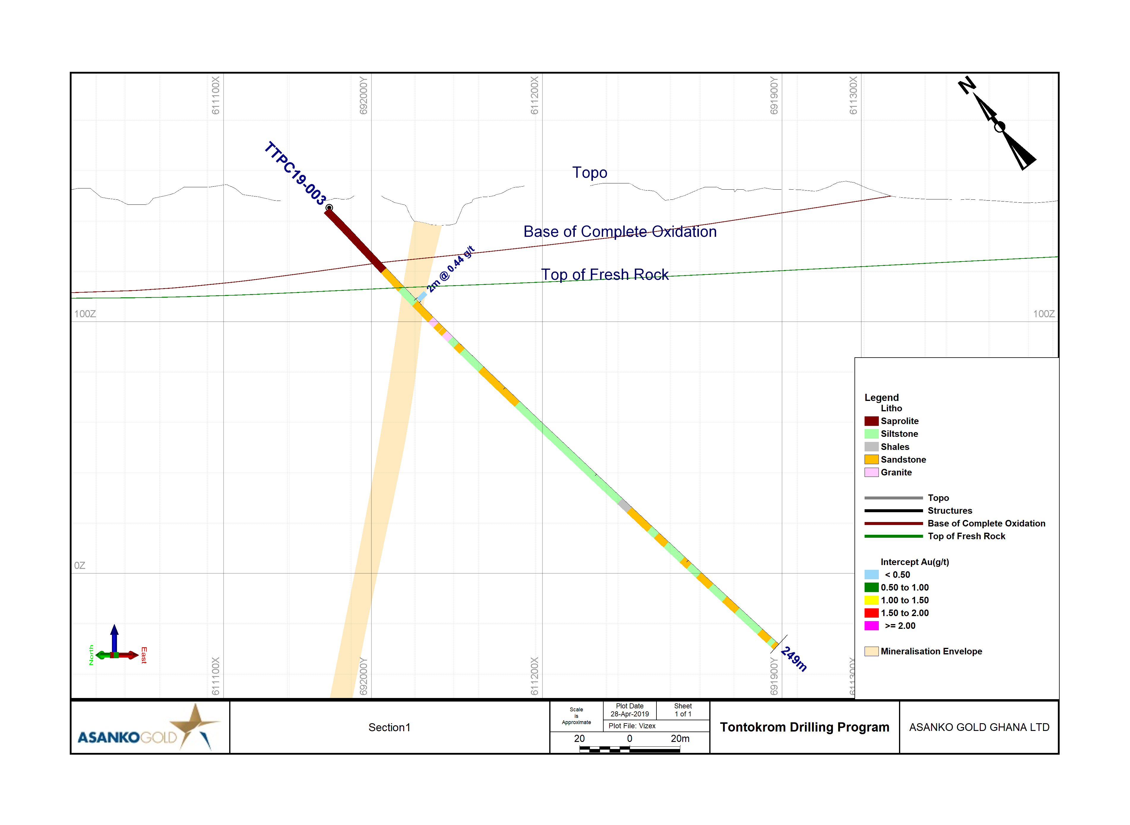 Figure 1: Plan Section of TTPC19-003