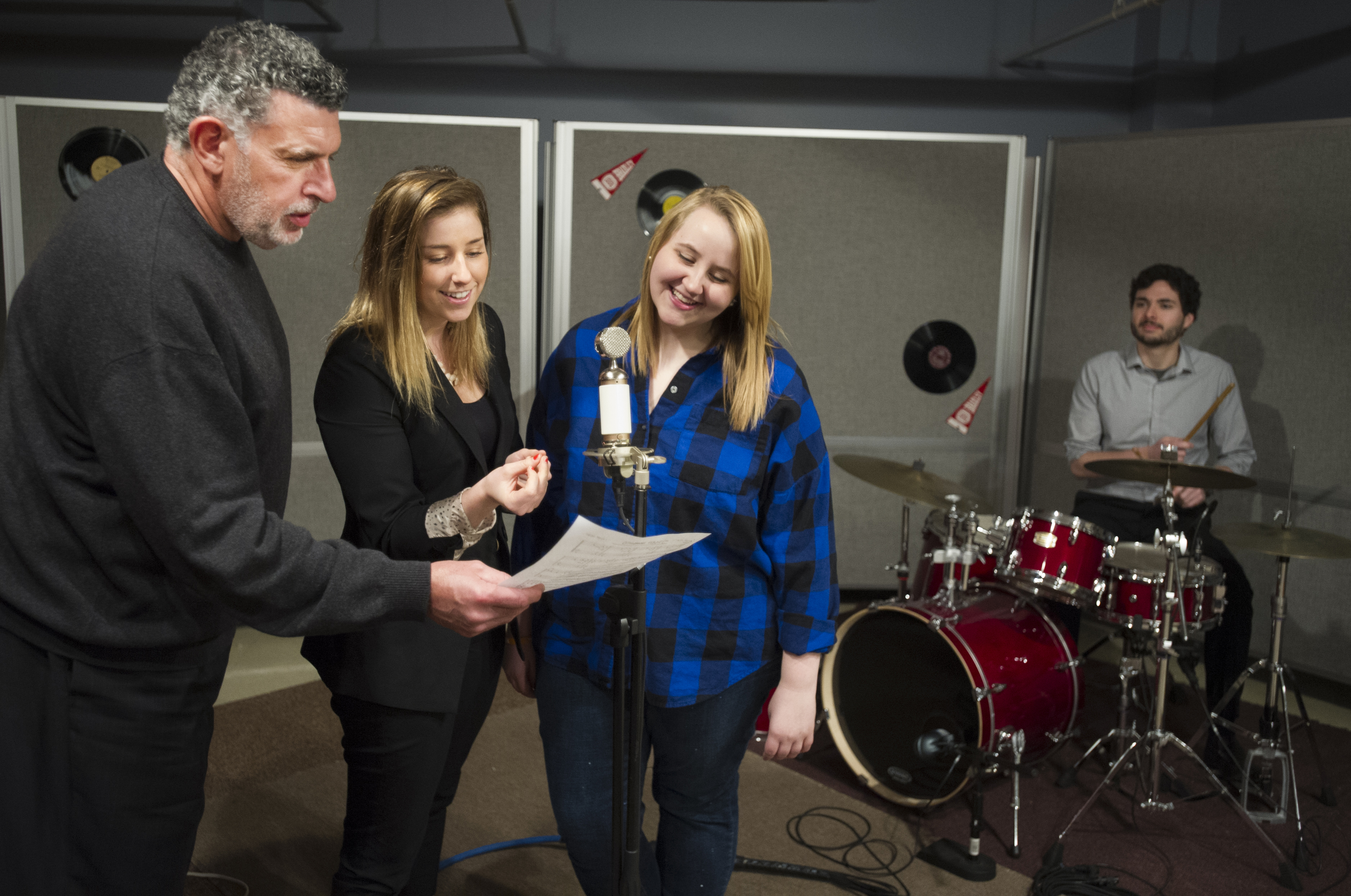 Doug Frank works with students at Bradley University