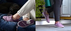 greenReActives®, a sustainably made line of indoor-outdoor women’s footwear that’s part shoe and part slipper.