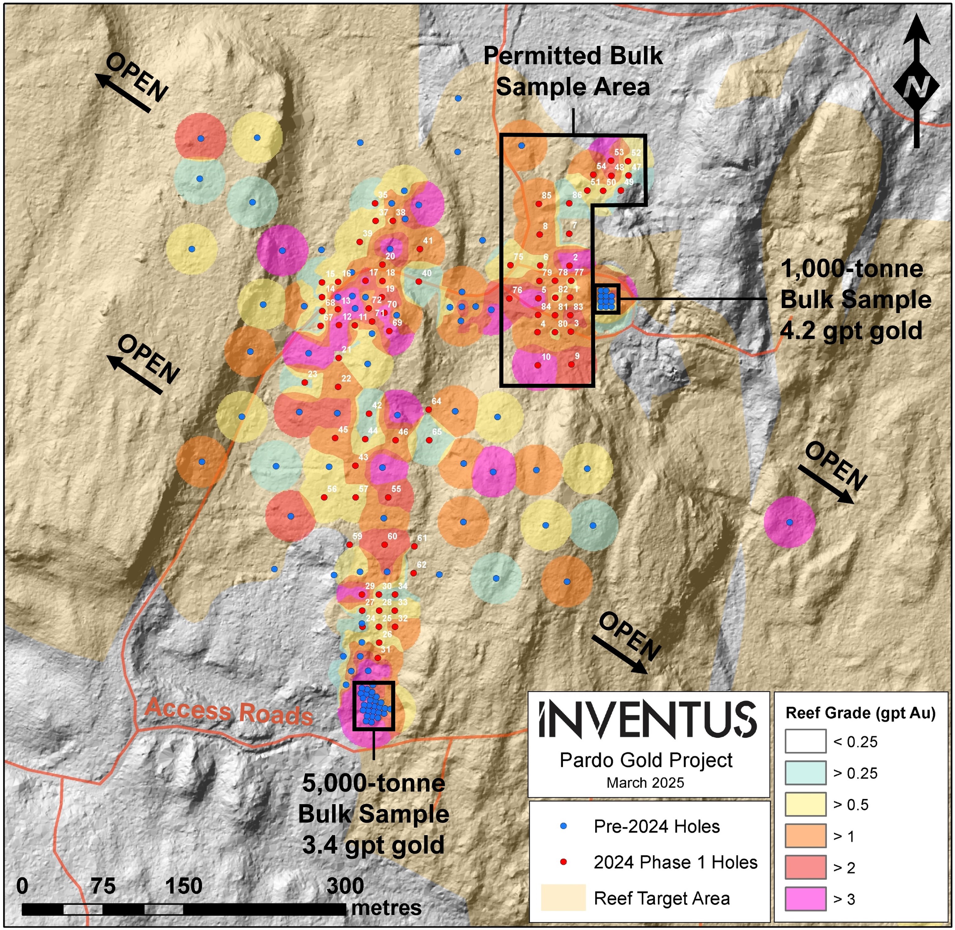 Inventus Mining Reports Positive Results From Its 80-Hole Drill Program at the Pardo Gold Project; Confirms Continuity of Shallow Gold Mineralization and Outlines Next Steps