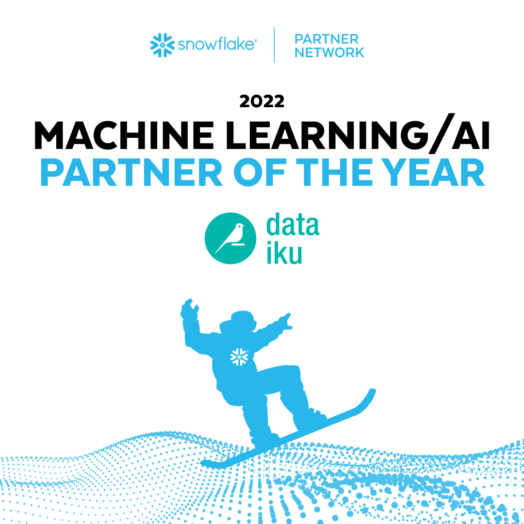Dataiku Named Snowflake Machine Learning/AI Partner of the Year for the 2nd Year in a Row