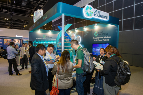 Gene Solutions’ booth attracted lots of interest and discussion