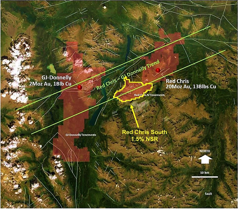 Red Chris South Project: Figure 1: Red Chris royalty location (Map Source: Newcrest Quarterly Exploration Report, July 23 2020).