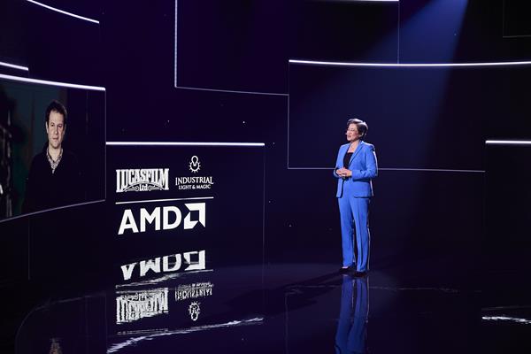 AMD CEO Dr. Lisa Su with Vice President of Technology for Lucasfilm François Chardavoine at CES 2021.