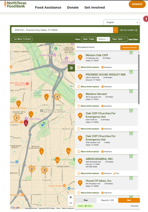 New North Texas Food Bank Tool Helps Neighbors Find Food Resources Near Them More Easily