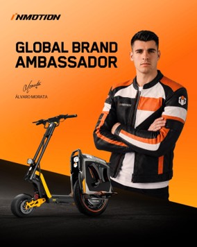 Álvaro Morata appears in INMOTION’s global brand ambassador campaign with the INMOTION RS JET electric scooter and P6 electric unicycle.