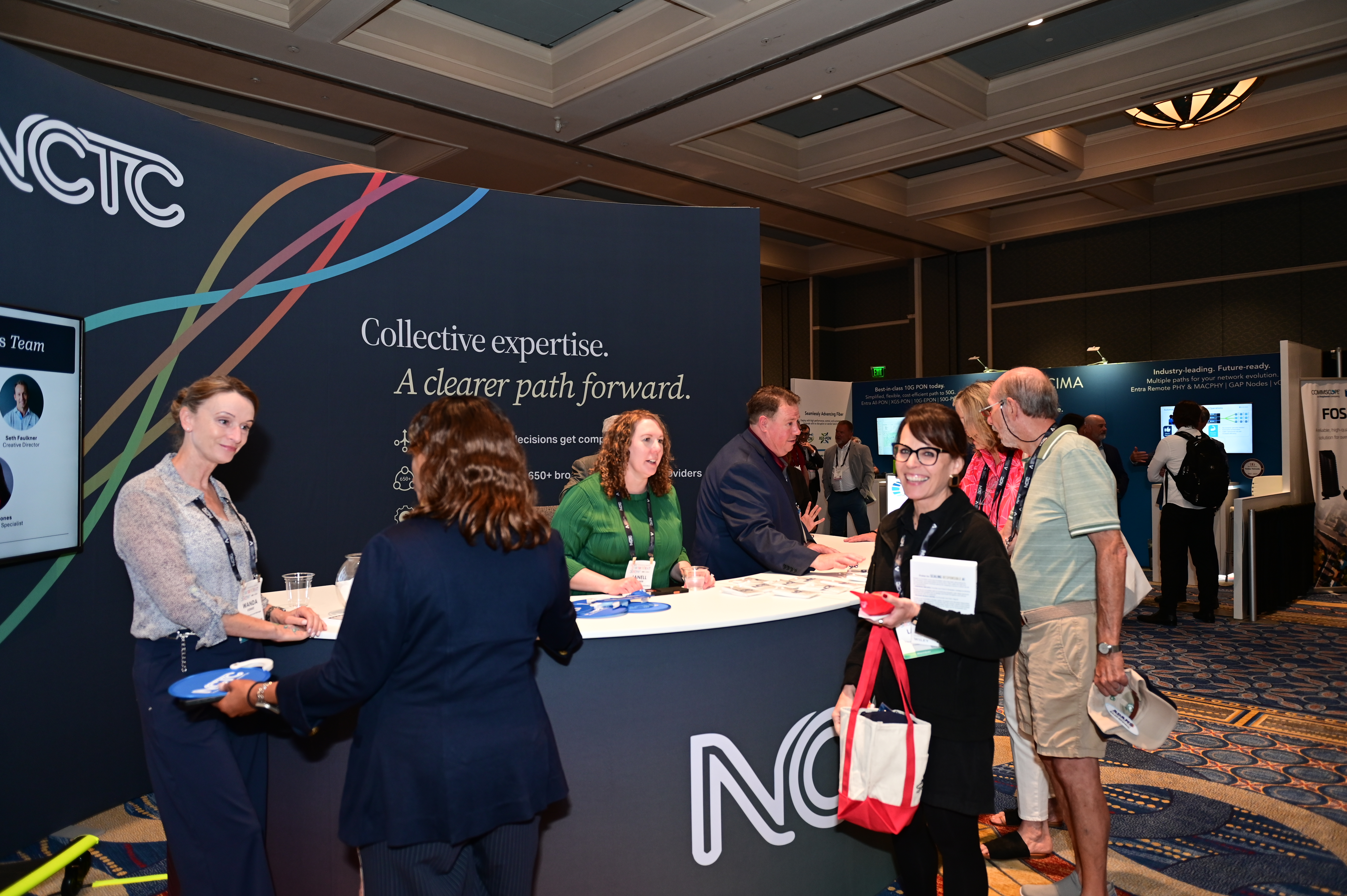 Attendees connect with NCTC representatives at the NCTC exhibit during The Independent Show 2026.