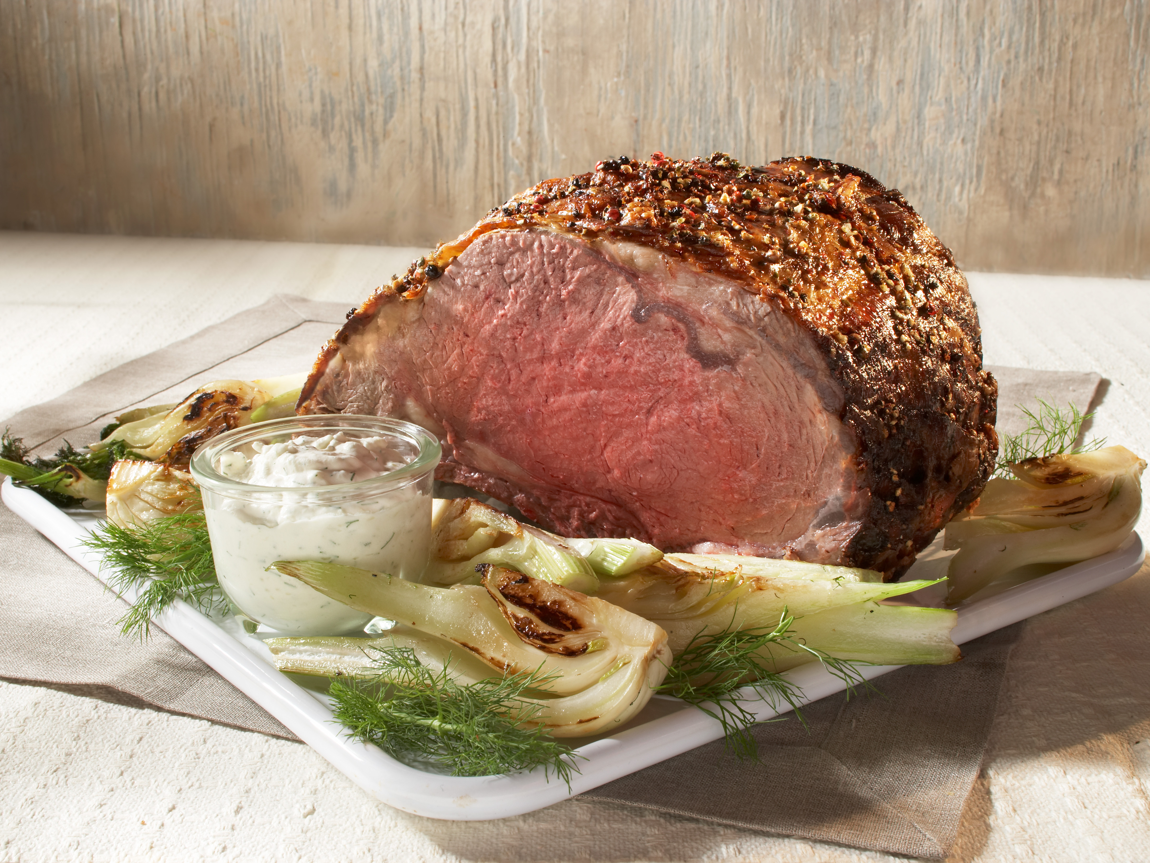 Beef Rib Roast with Horseradish Sauce