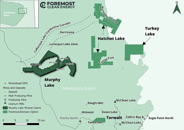 Map of Murphy Lake South Uranium Property