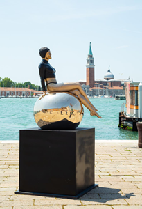 'Bibi on the Ball', Bronze, Venice Boat Show, Ca' di Dio