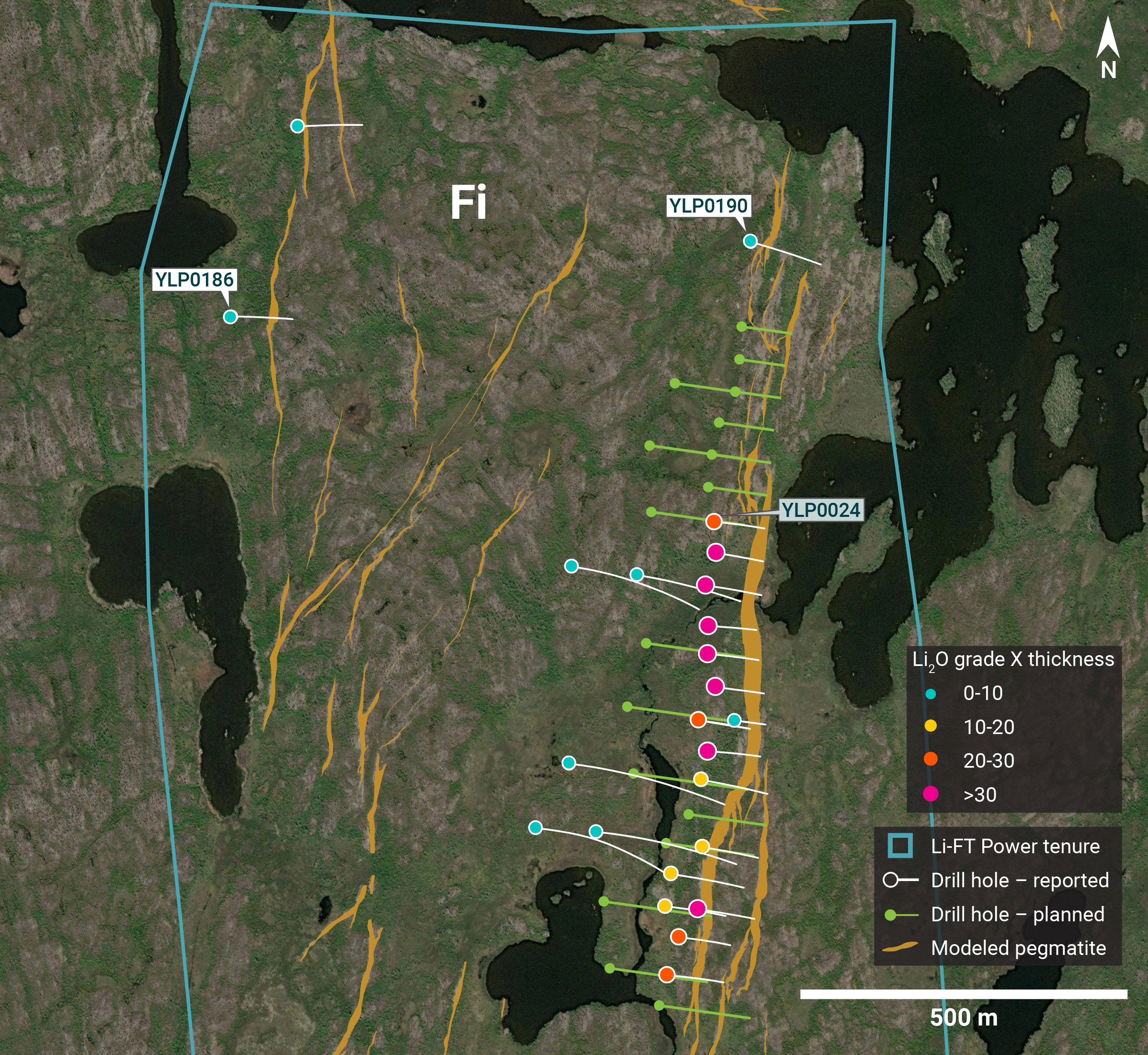 Individual Drill plans YK pegmatites NR 28 GT Fi