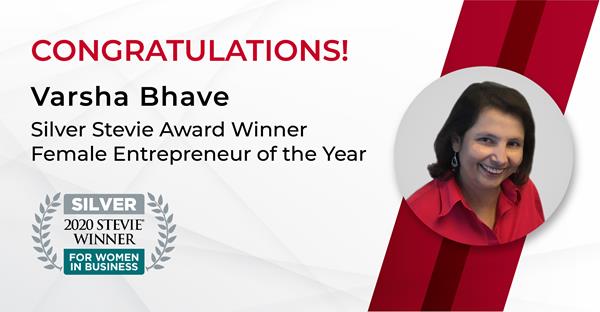 Varsha Bhave, Silver Stevie Award Winner, Female Entrepreneur of the Year 
