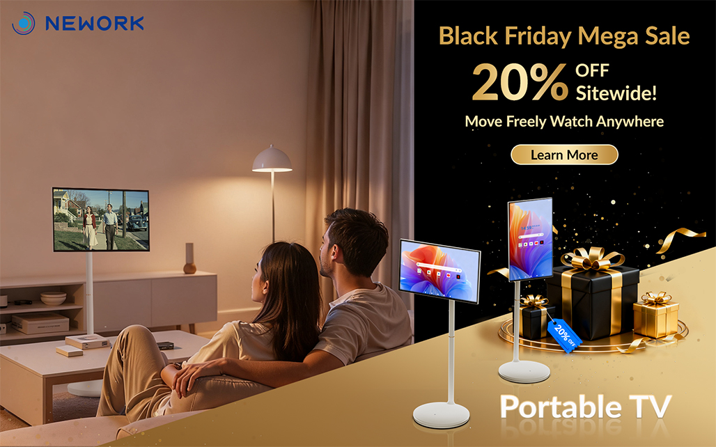 Bring Joy to Every Corner of the Home this Black Friday with Nework MoveMate AI 27" Portable TV