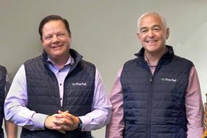 First Fed CEO Matt Deines and COO Chris Riffle celebrate their new fintech partnership with Splash Financial