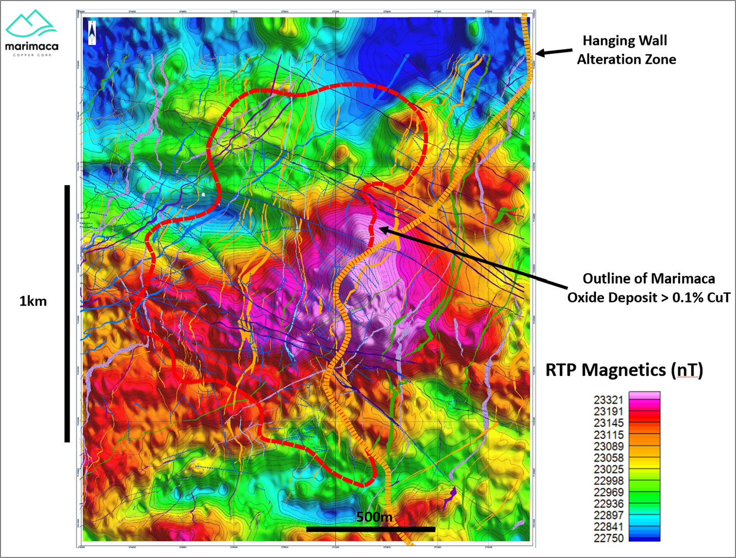 Marimaca Large Scale Magnetic Anomaly with