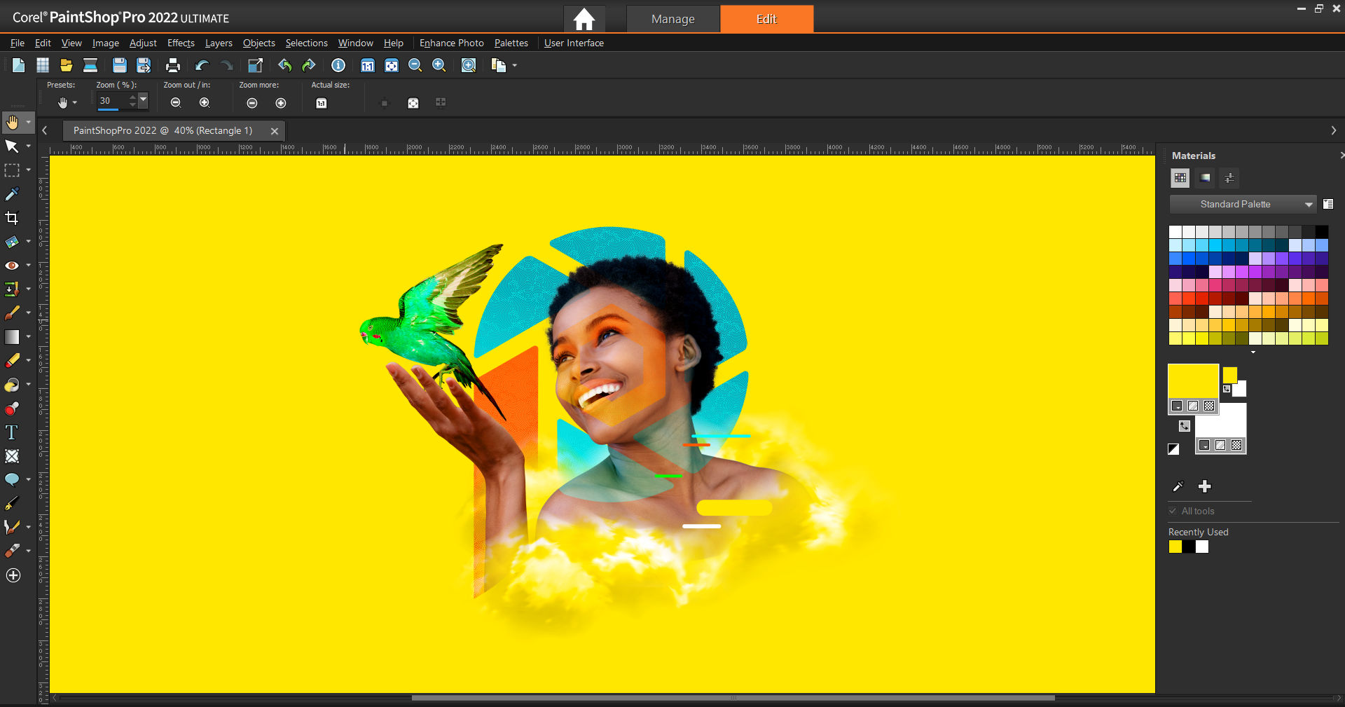 PaintShop Pro 2022 - Main UI