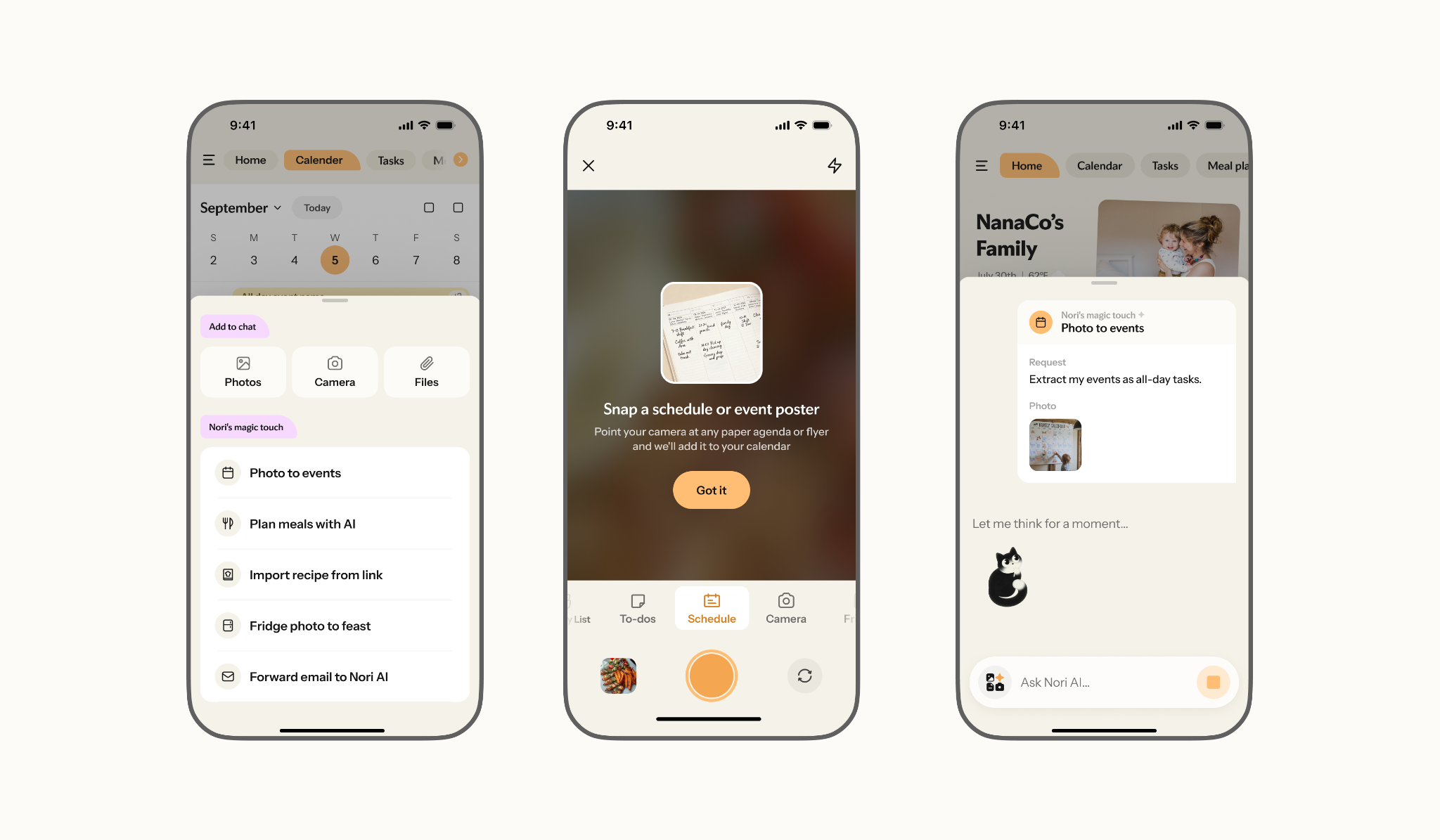 Image recognition scanning a school notice into calendar
