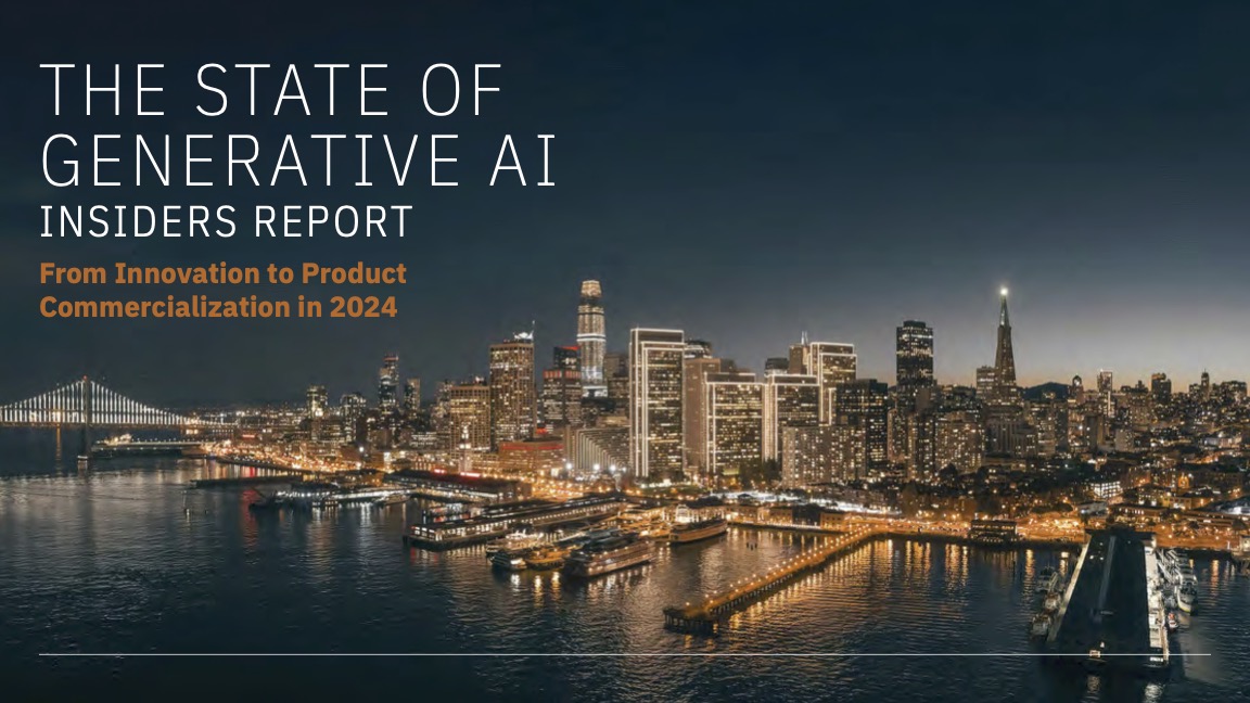 New State of Generative AI Insiders Report Outlines the Urgency to be