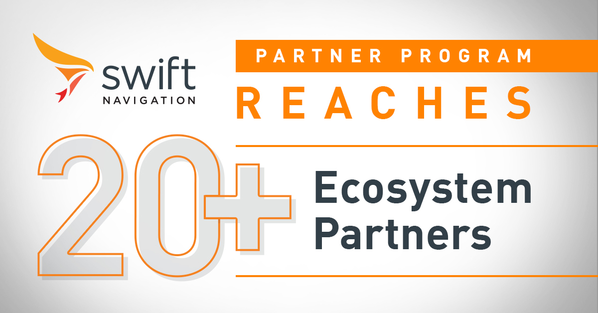 Swift Navigation’s Partner Program Becomes Largest Hardware Ecosystem for Centimeter-Accurate GPS