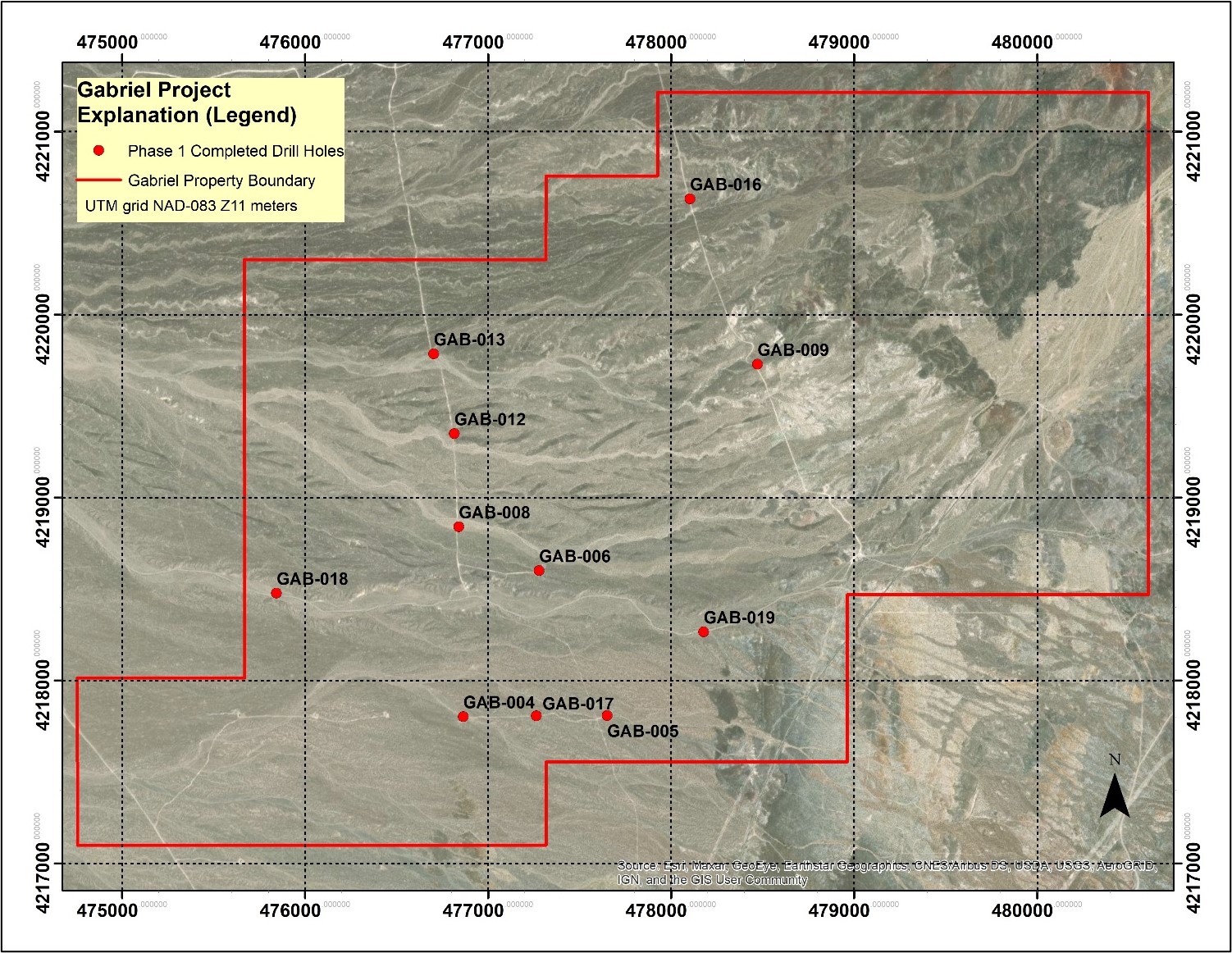 Figure 1 Gabriel Drill Map