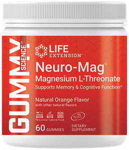 Gummy Science™ Neuro-Mag® Magnesium L-Threonate, natural orange flavored gummies Gluten-Free Non-GMO