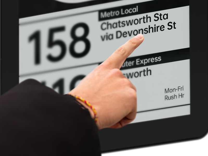 Enhancing Commuter Experience: Introducing SEEKINK's 13-Inch ePaper Bus Stop Signage for Compact Transit Stops