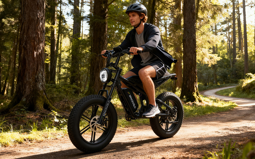 A young rider on a SPACEVELO bicycle