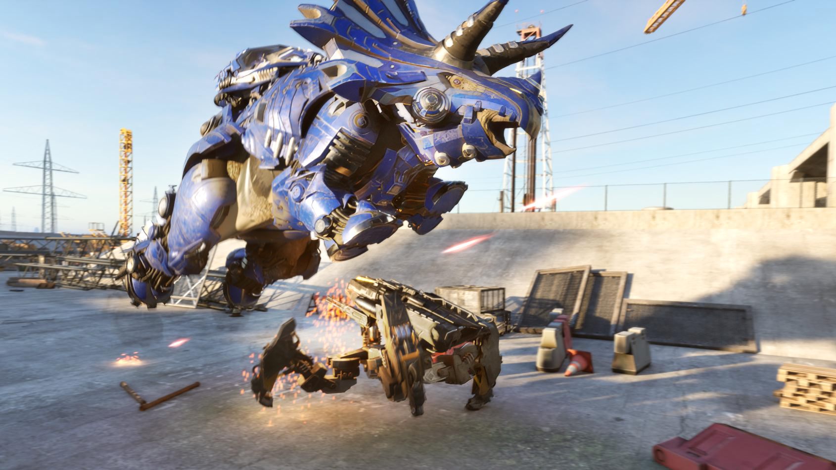 Armorsaurs Series - Dinosaur in battle with alien being