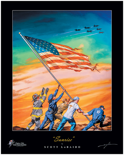 "Sunrise: A Tribute to First Responders," an iconic work of art from Tunnel to Towers and America's Artist Scott LoBaido
