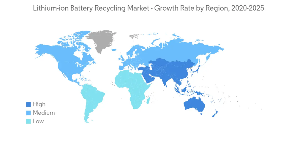 Lithium Ion Battery Recycling Market Lithium Ion Battery Recycling Market Growth Rate By Region 2020 2025