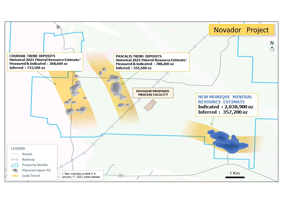 2023.01.17 Figure 1 - Mineral Resource Monique