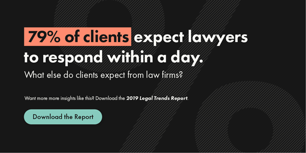 Findings in this year's Legal Trends Report indicate that today’s legal clients face critical challenges in getting timely and informative responses from law firms nationwide. Download the report clio.com/ltr﻿. 