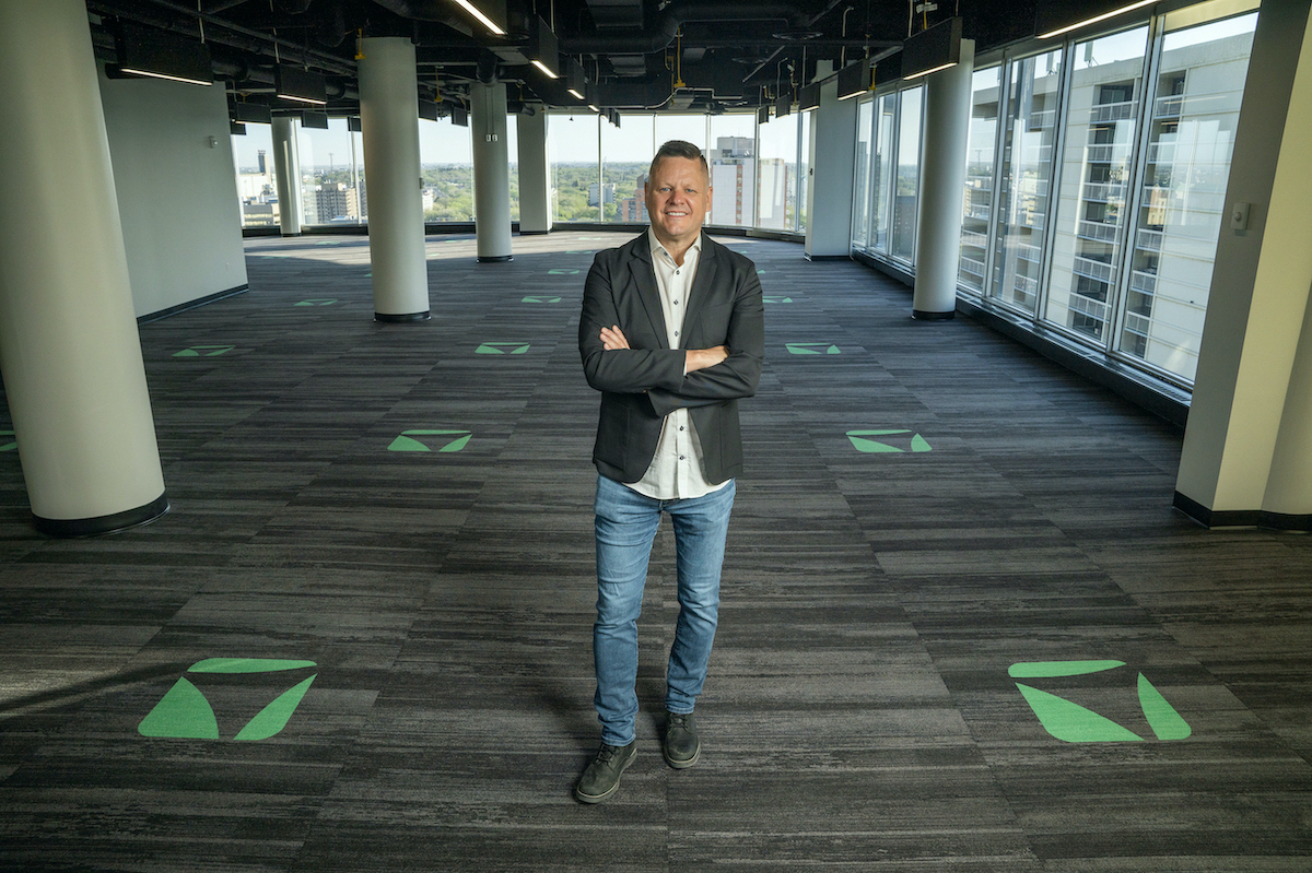 Vendasta CEO Brendan King at the company's new office in downtown Saskatoon.