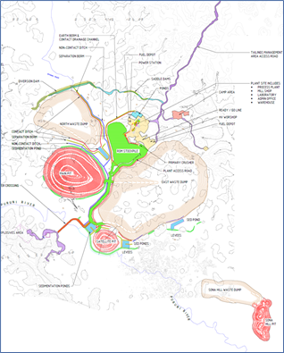 Toroparu Mine Site Layout – Gold X 2019