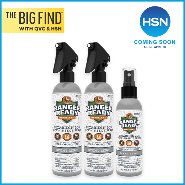 Ranger Ready Repellents, a premium brand of mosquito, tick, and insect repellent based in Norwalk, Connecticut, will have their national on-air debut in April as part of the Home Shopping Network’s “The Big Find.” The category-innovating company will be offering the HSN audience a Smart Deal on its most popular products.