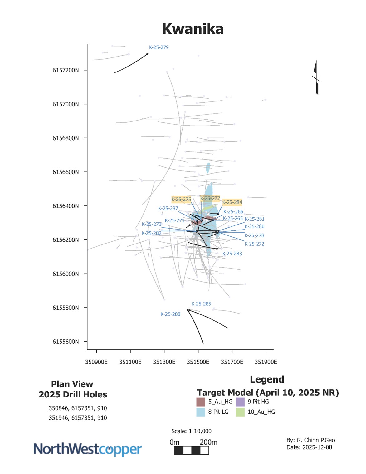 NorthWest Reports Results From Three Holes at Its Kwanika Property Highlighted by Near Surface Intercept of 58 Metres of 0.96% Copper and 1.04 G/T Gold (1.92% CuEq) From 94 Metres
