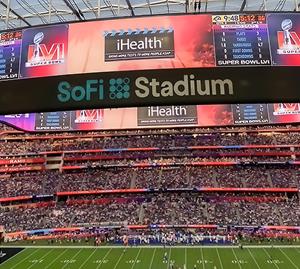 iHealth LED takeover at Super Bowl LVI