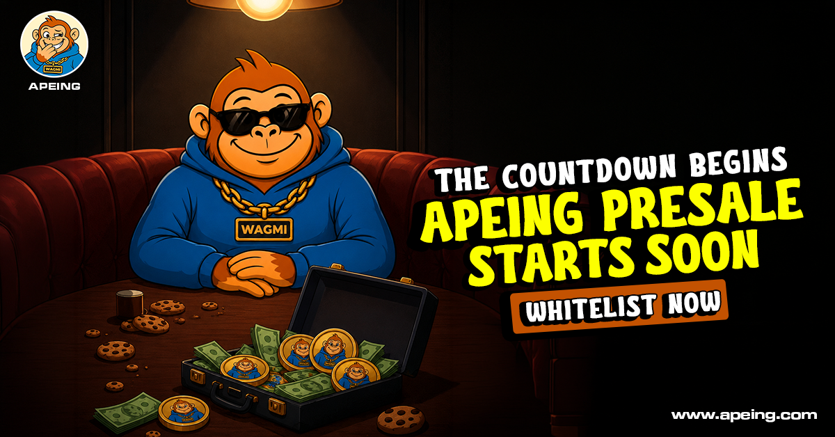 Apeing Confirms Upcoming Crypto Presale Launch Date as Bitcoin Breaks From Weeks of Rangebound Trading